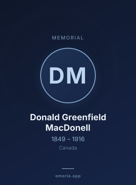 Memorial portrait of Donald Greenfield MacDonell