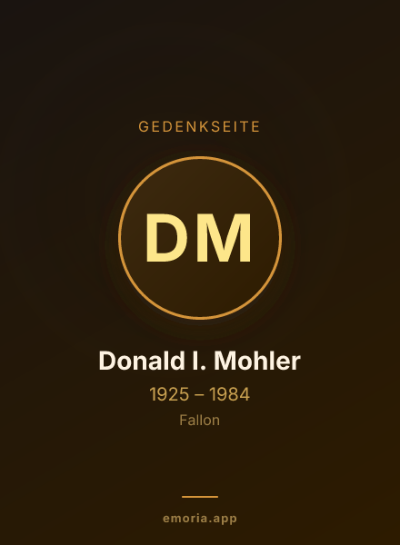 Gedenkportrait von Donald I. Mohler