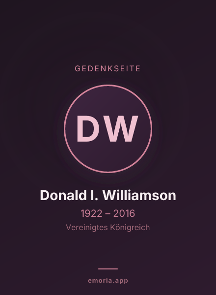 Gedenkportrait von Donald I. Williamson