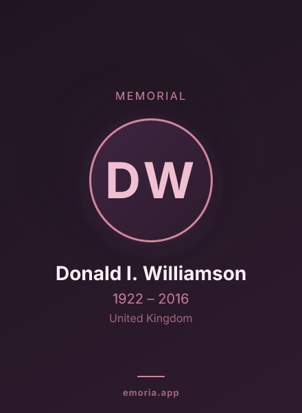 Memorial portrait of Donald I. Williamson