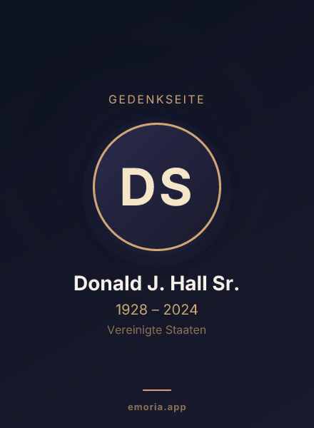Gedenkportrait von Donald J. Hall Sr.
