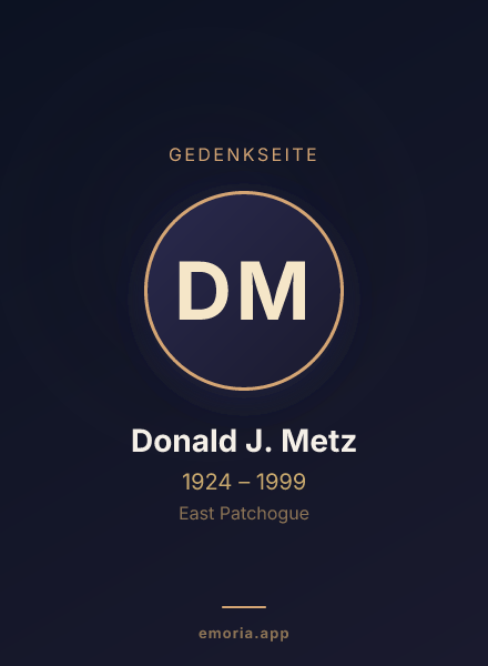 Gedenkportrait von Donald J. Metz