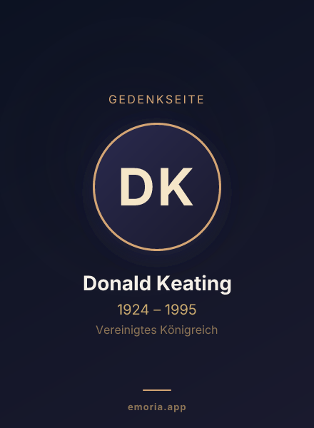 Gedenkportrait von Donald Keating