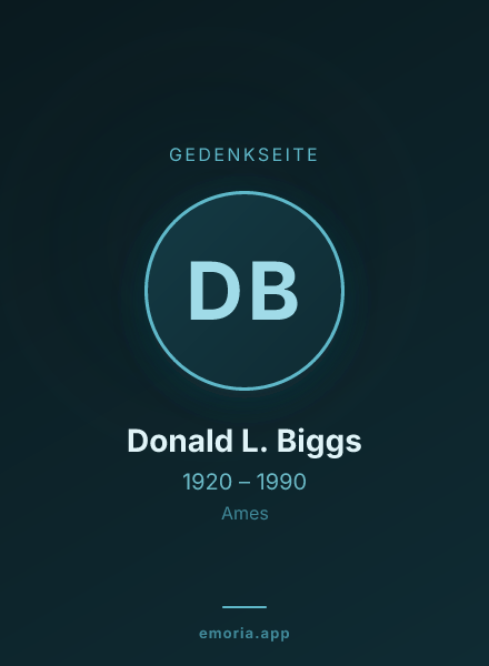 Gedenkportrait von Donald L. Biggs