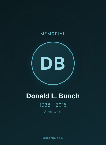 Memorial portrait of Donald L. Bunch