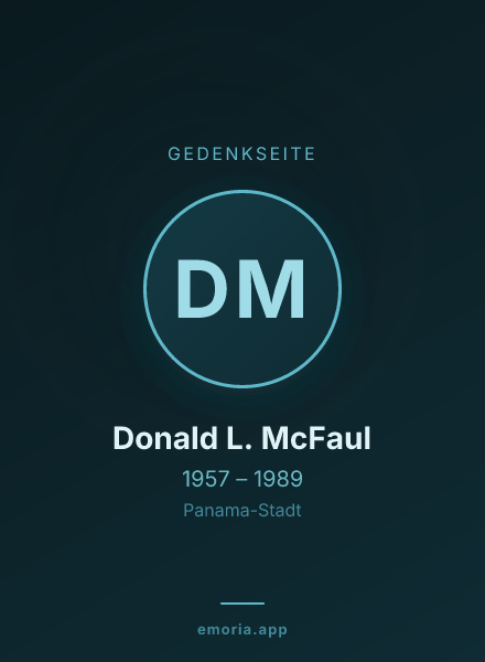 Gedenkportrait von Donald L. McFaul