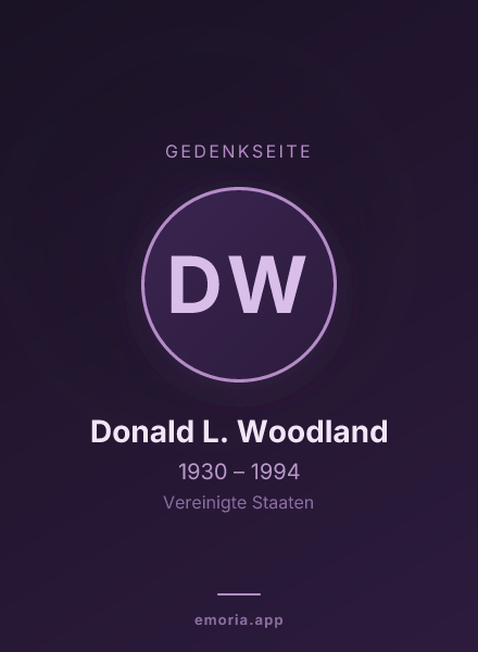 Gedenkportrait von Donald L. Woodland