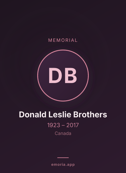 Memorial portrait of Donald Leslie Brothers