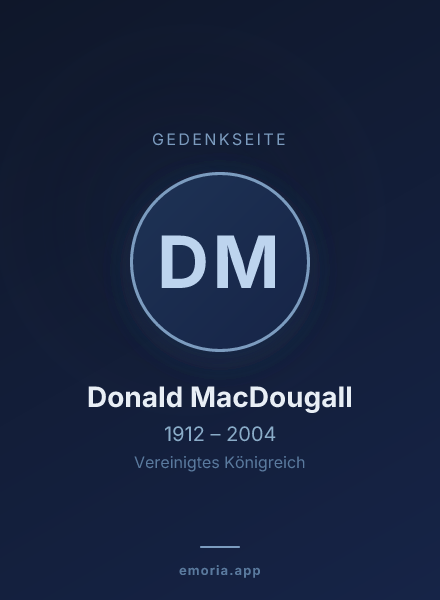Gedenkportrait von Donald MacDougall