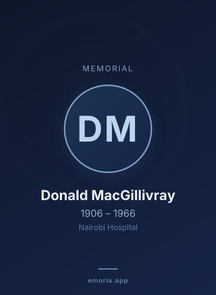 Memorial portrait of Donald MacGillivray