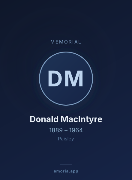 Memorial portrait of Donald MacIntyre