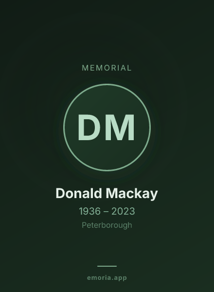 Memorial portrait of Donald Mackay