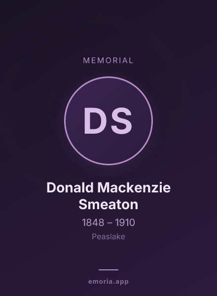 Memorial portrait of Donald Mackenzie Smeaton