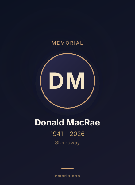 Memorial portrait of Donald MacRae