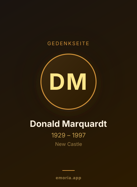 Gedenkportrait von Donald Marquardt