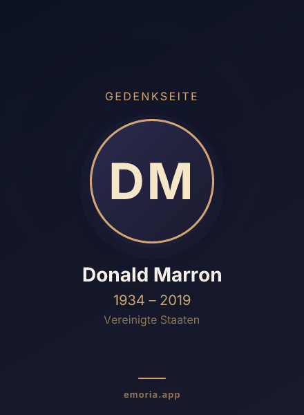 Gedenkportrait von Donald Marron