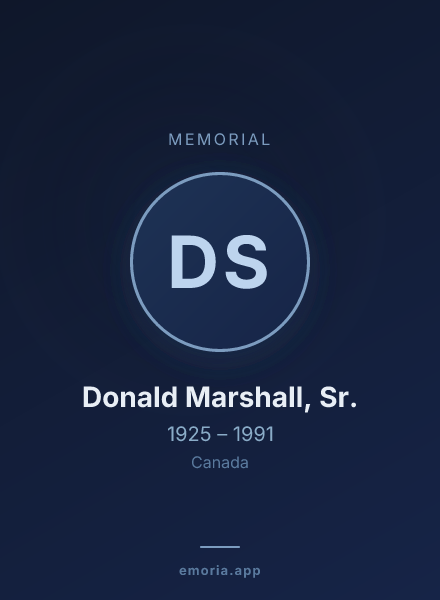 Memorial portrait of Donald Marshall, Sr.