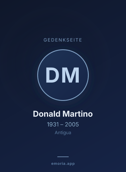 Gedenkportrait von Donald Martino