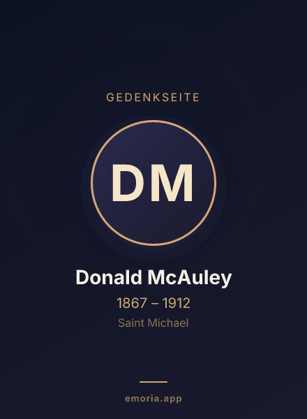 Gedenkportrait von Donald McAuley