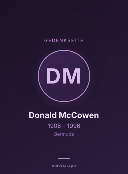 Gedenkportrait von Donald McCowen