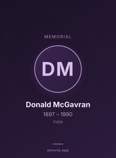 Memorial portrait of Donald McGavran