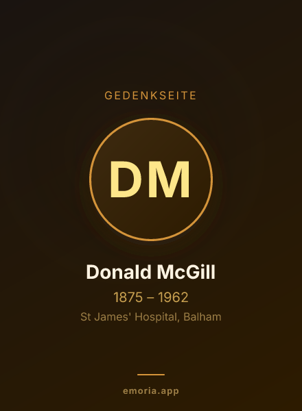 Gedenkportrait von Donald McGill