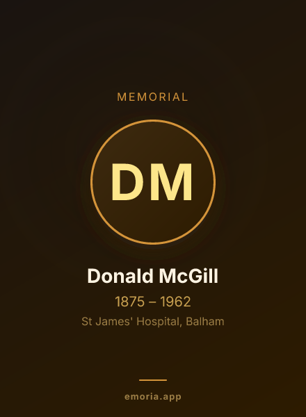 Memorial portrait of Donald McGill