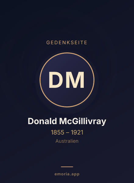 Gedenkportrait von Donald McGillivray