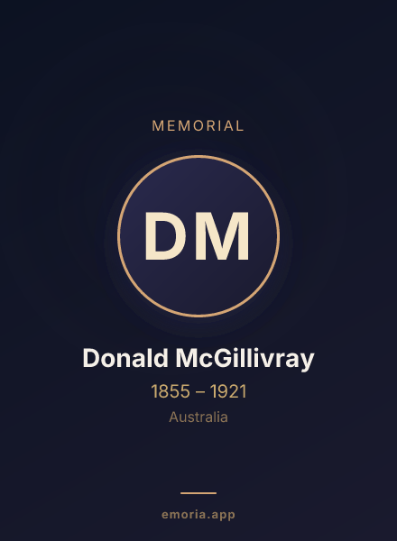 Memorial portrait of Donald McGillivray