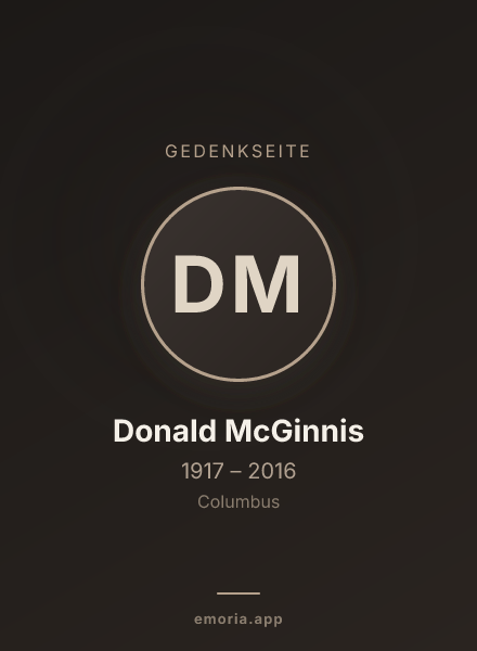 Gedenkportrait von Donald McGinnis
