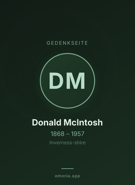 Gedenkportrait von Donald McIntosh