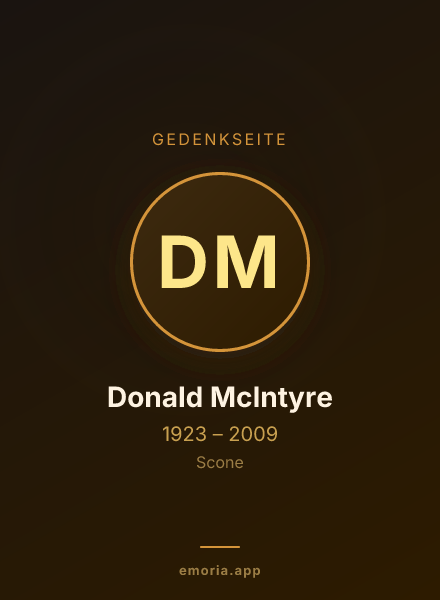 Gedenkportrait von Donald McIntyre