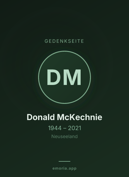Gedenkportrait von Donald McKechnie
