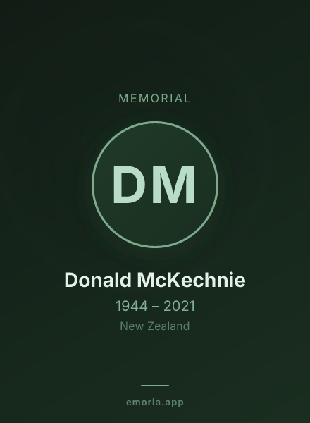 Memorial portrait of Donald McKechnie