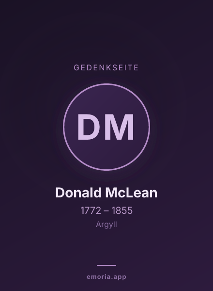 Gedenkportrait von Donald McLean