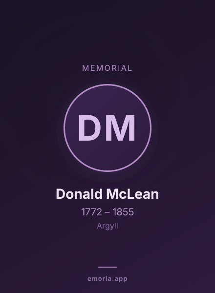 Memorial portrait of Donald McLean