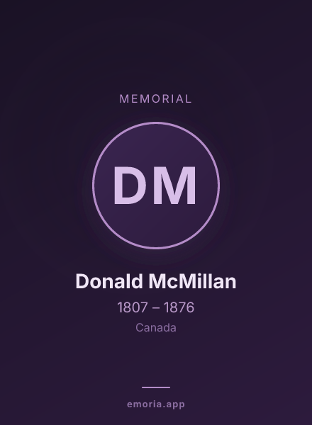 Memorial portrait of Donald McMillan