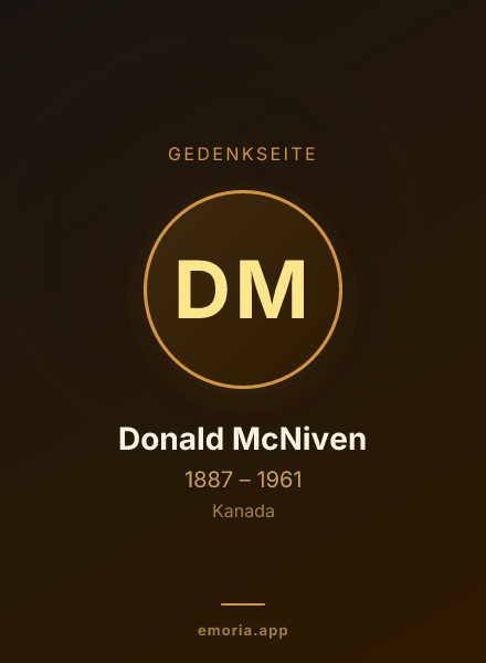 Gedenkportrait von Donald McNiven