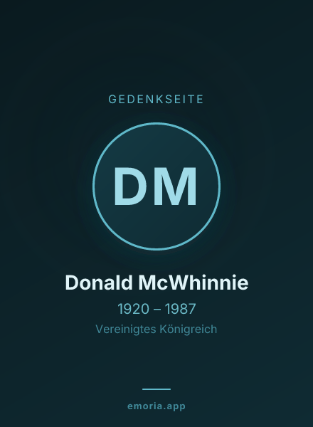 Gedenkportrait von Donald McWhinnie