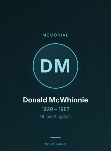 Memorial portrait of Donald McWhinnie