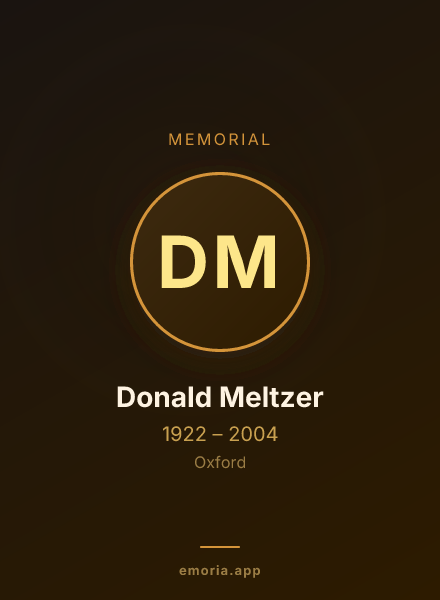 Memorial portrait of Donald Meltzer