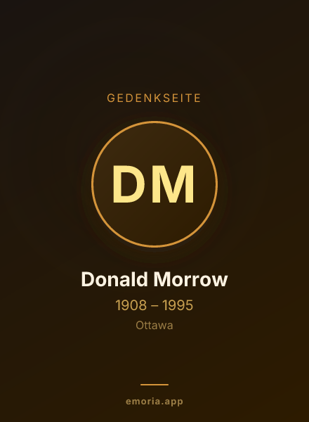 Gedenkportrait von Donald Morrow