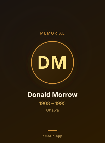 Memorial portrait of Donald Morrow