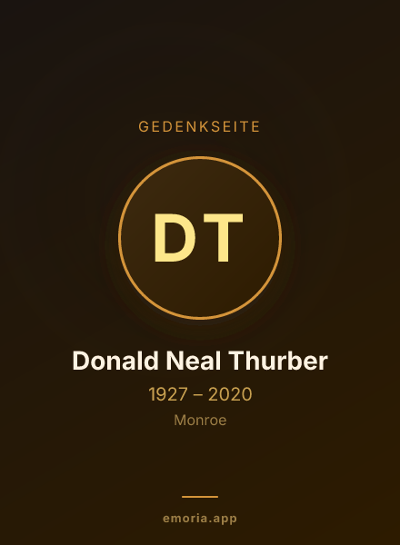 Gedenkportrait von Donald Neal Thurber