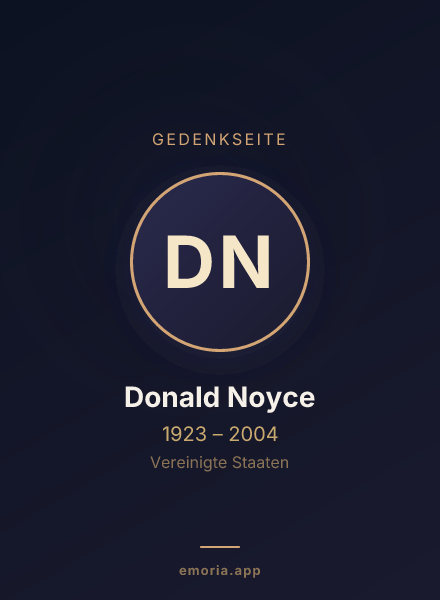 Gedenkportrait von Donald Noyce
