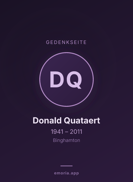 Gedenkportrait von Donald Quataert