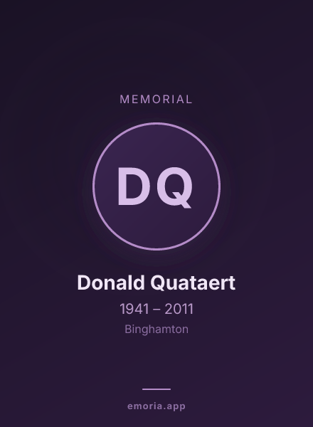 Memorial portrait of Donald Quataert