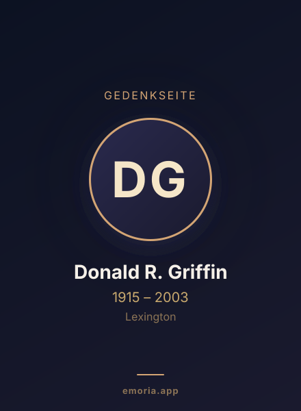 Gedenkportrait von Donald R. Griffin