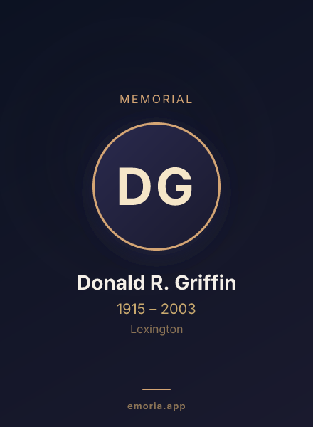 Memorial portrait of Donald R. Griffin