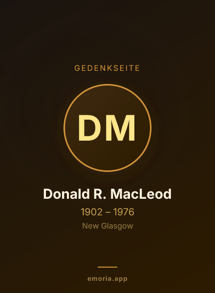Gedenkportrait von Donald R. MacLeod